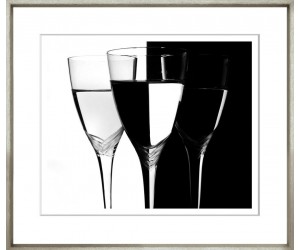 Постер Wine Glasses Contemporary Silver
