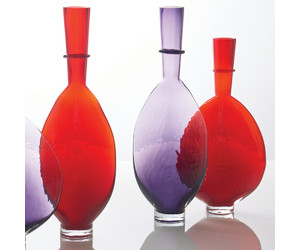 Декоративная ваза красного цвета Ring Bottle-Crimson (маленькая)