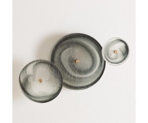 Настенный декор - набор из 3 дисков серого цвета